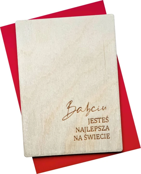 drewniana kartka na dzień babci babciu jesteś najlepsza na świecie