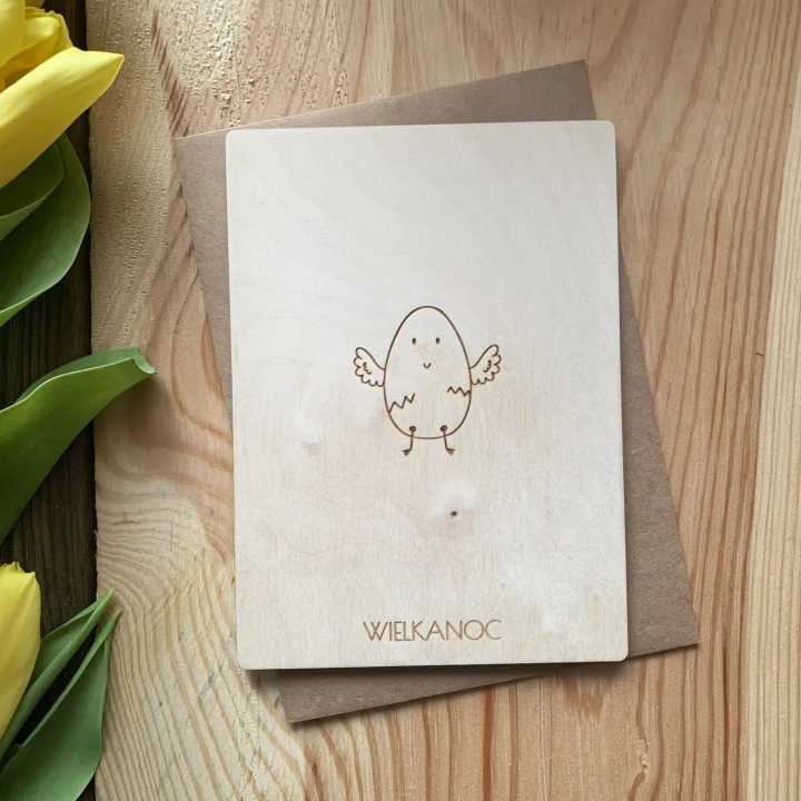ekologiczna wersja pocztówki wielkanocnej