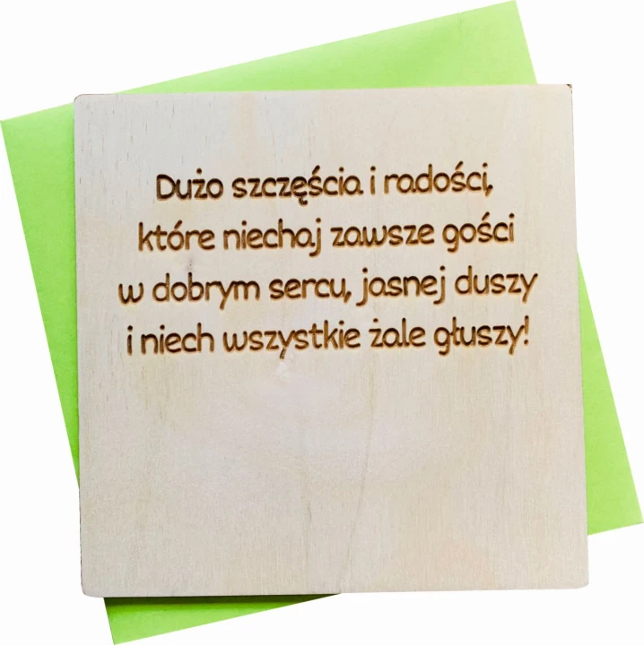 życzenia urodzinowe grawerowane na drewnie