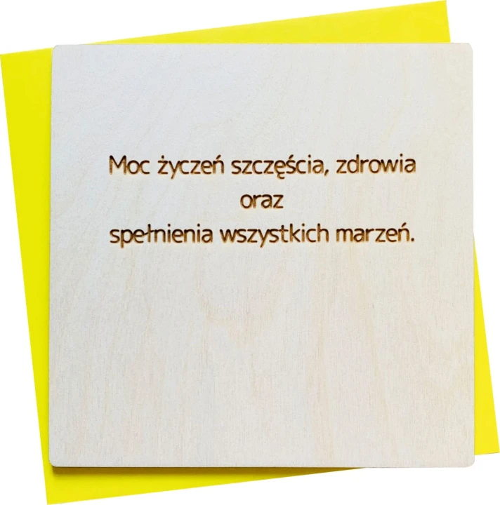 urodzinowe życzenia grawerowane na drewnie