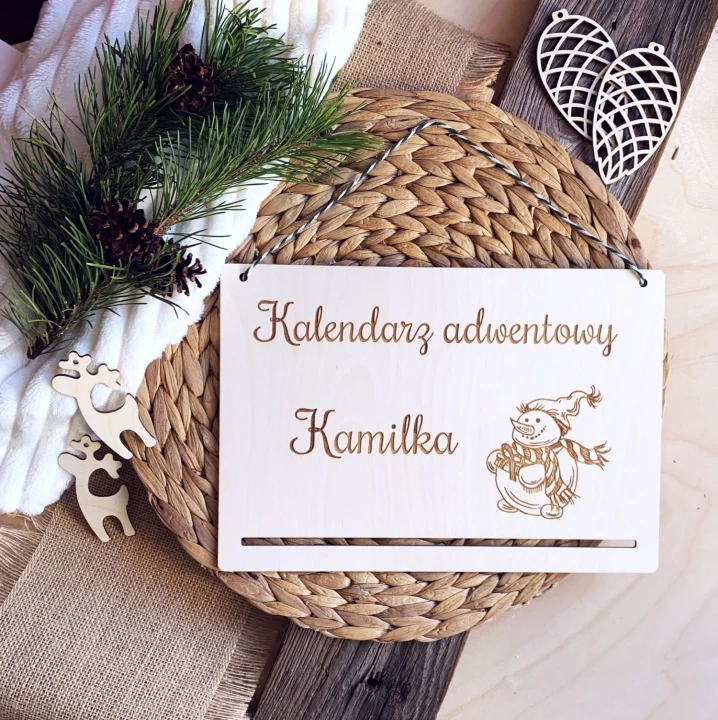 baza do kalendarza adwentowego ze sklejki