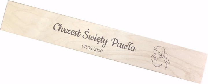 pudełko na świecę gromnicę chrzest