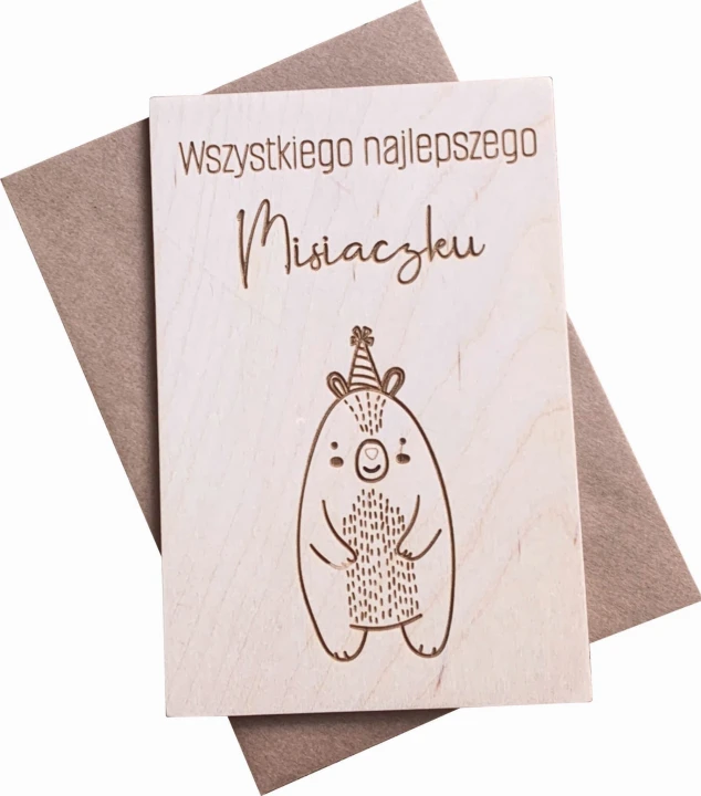 kartka pocztówka C6 Wszystkiego najlepszego Misiaczku
