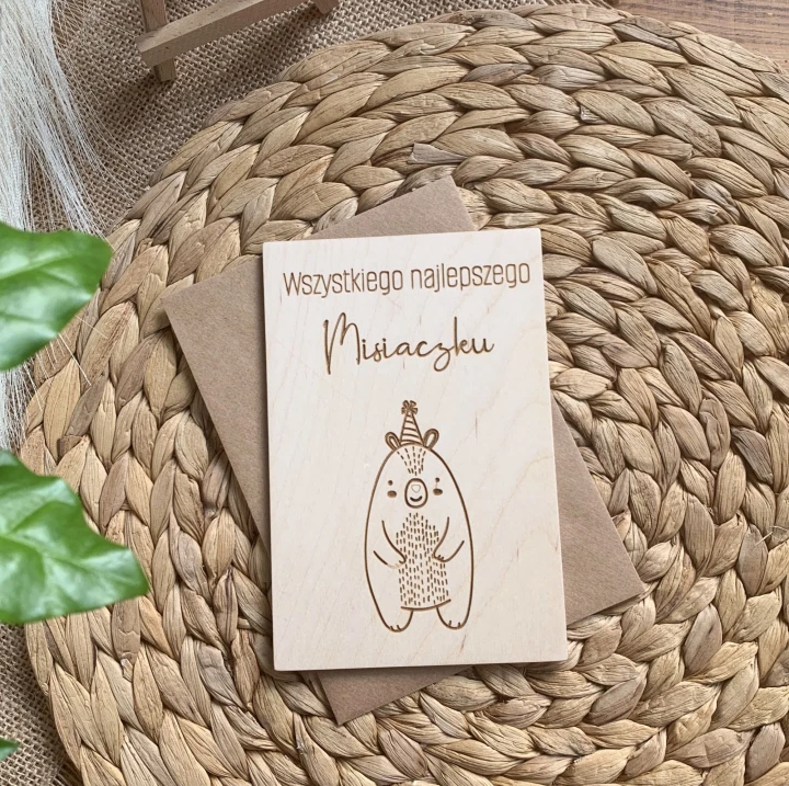 kartka pocztówka C6 Wszystkiego najlepszego Misiaczku