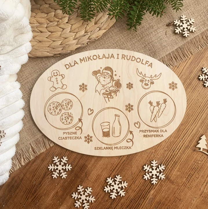 talerzyk dla mikołaja ciasteczko