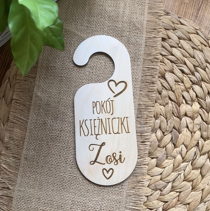 zawieszka na klamkę pokój księżniczki