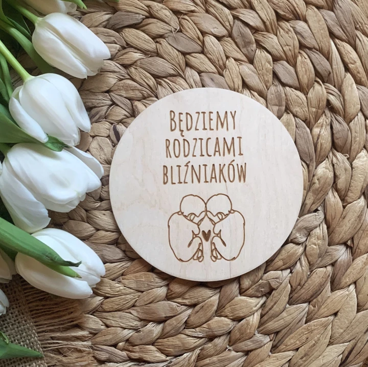 abliczka do zdjęć dla bliźniaków będziemy rodzicami bliźniaków