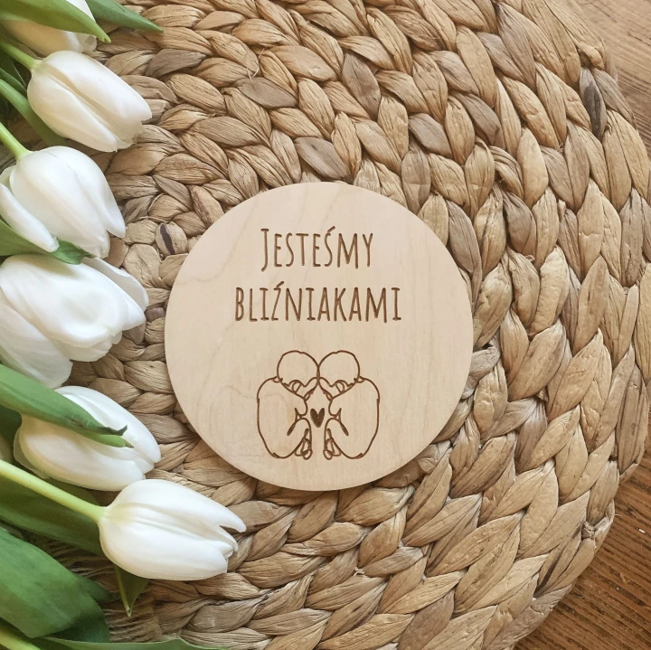 tabliczka do zdjęć dla bliźniaków jesteśmy bliźniakami