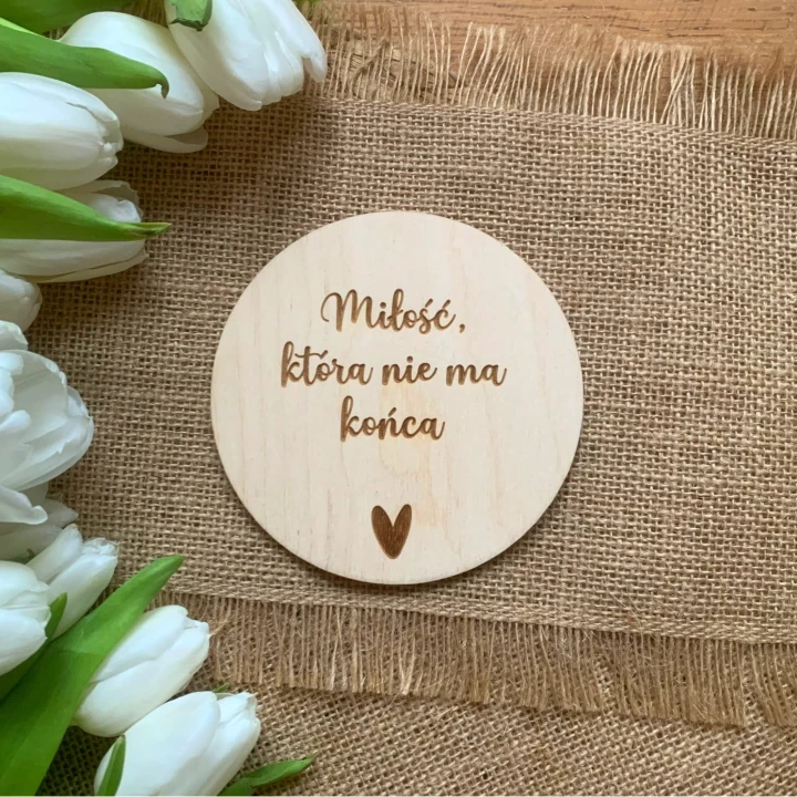 Miłość która nie ma końca tabliczka do sesji zdjęciowych