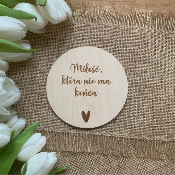 Tabliczka do sesji zdjęciowych Miłość, która nie ma końca