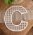 drewniana litera rattan C