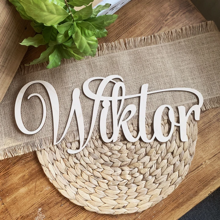 Imię dziecka na ścianę Wiktor