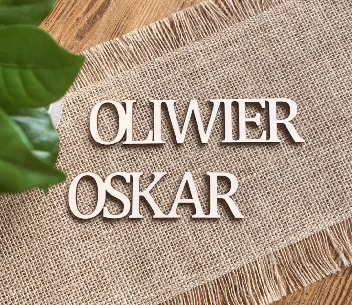 drewniane imię na drzwi Oliwier Oskar