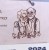 zbliżenie na radosną grafikę uśmiechniętych dziadków z imionami
