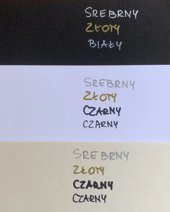 markery na kartach albumu, marker czarny na kartach albumu