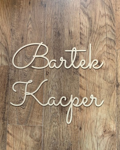drewniane imiona na ścianę Bartek Kacper