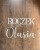 dekoracja na roczek drewniany napis Roczek Olusia