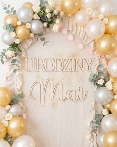 Napis dekoracyjny na ściankę urodzinową i przyjęcie okolicznościowe