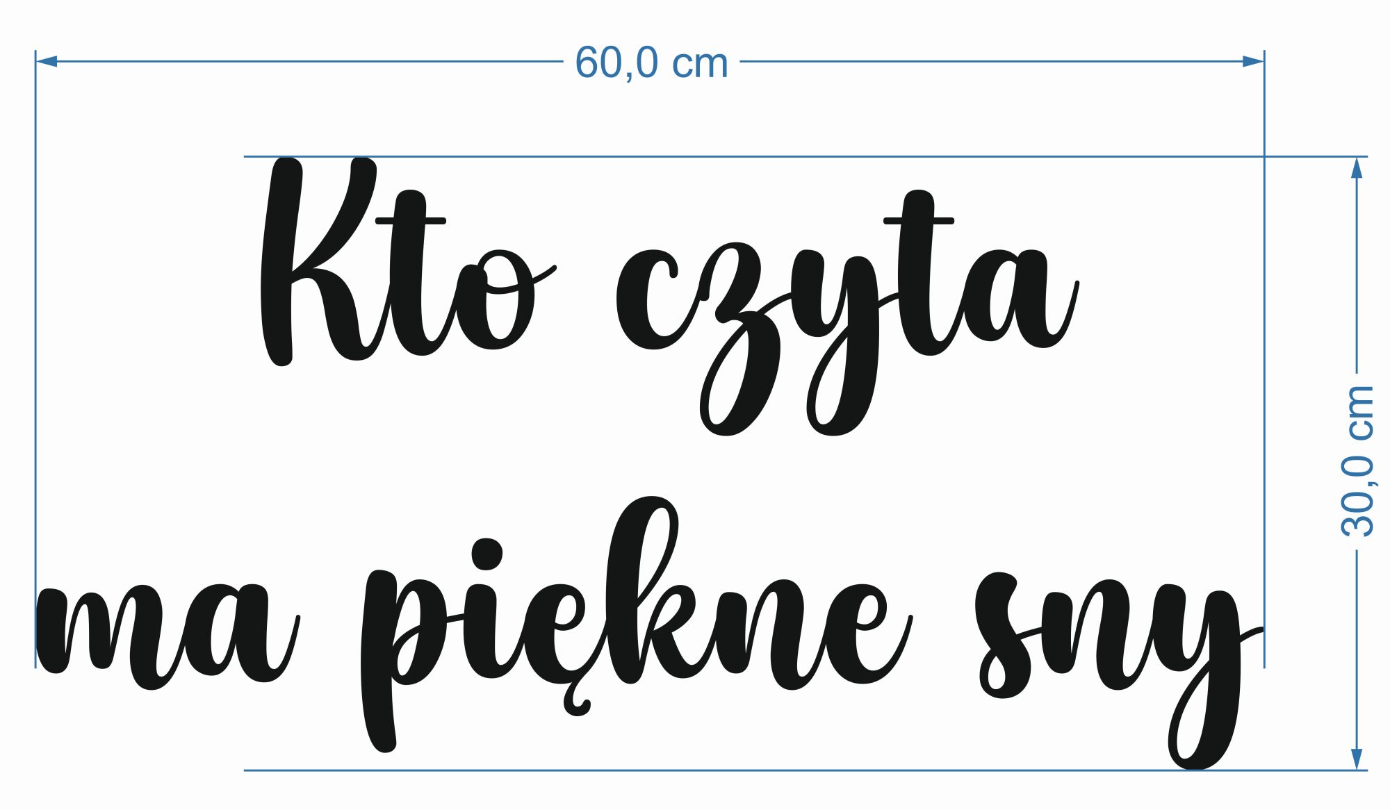 napis biblioteczka kto czyta ma piękne sny