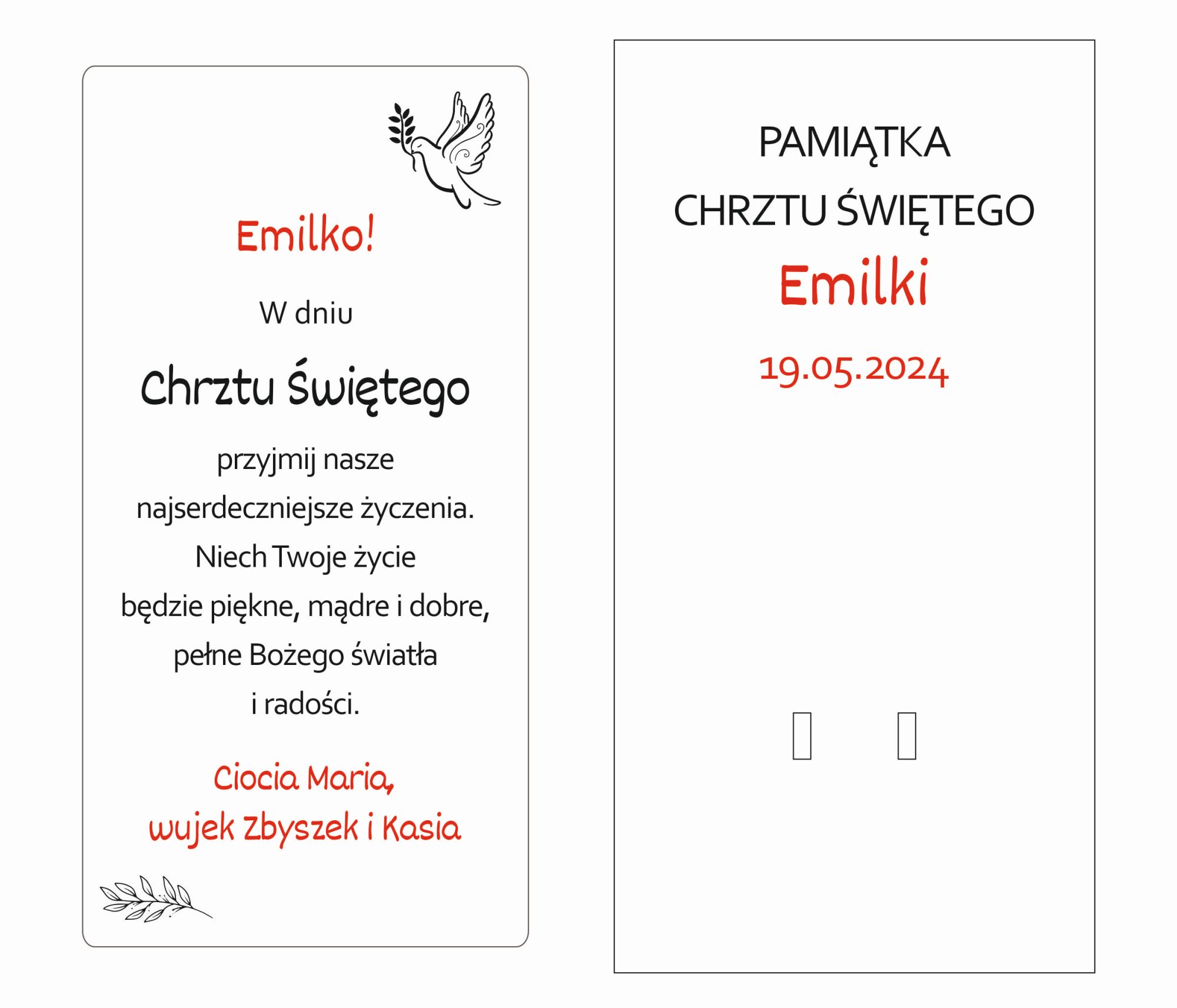 Aniołek dla dziewczynki pamiątka chrztu świętego