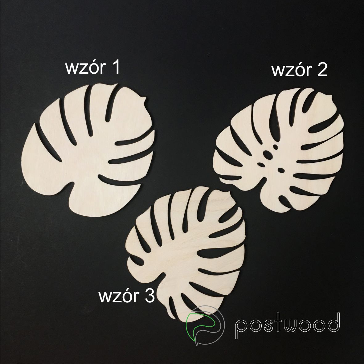 podkładki monstera drewniane